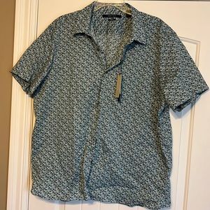 tags on perry ellis button down printed